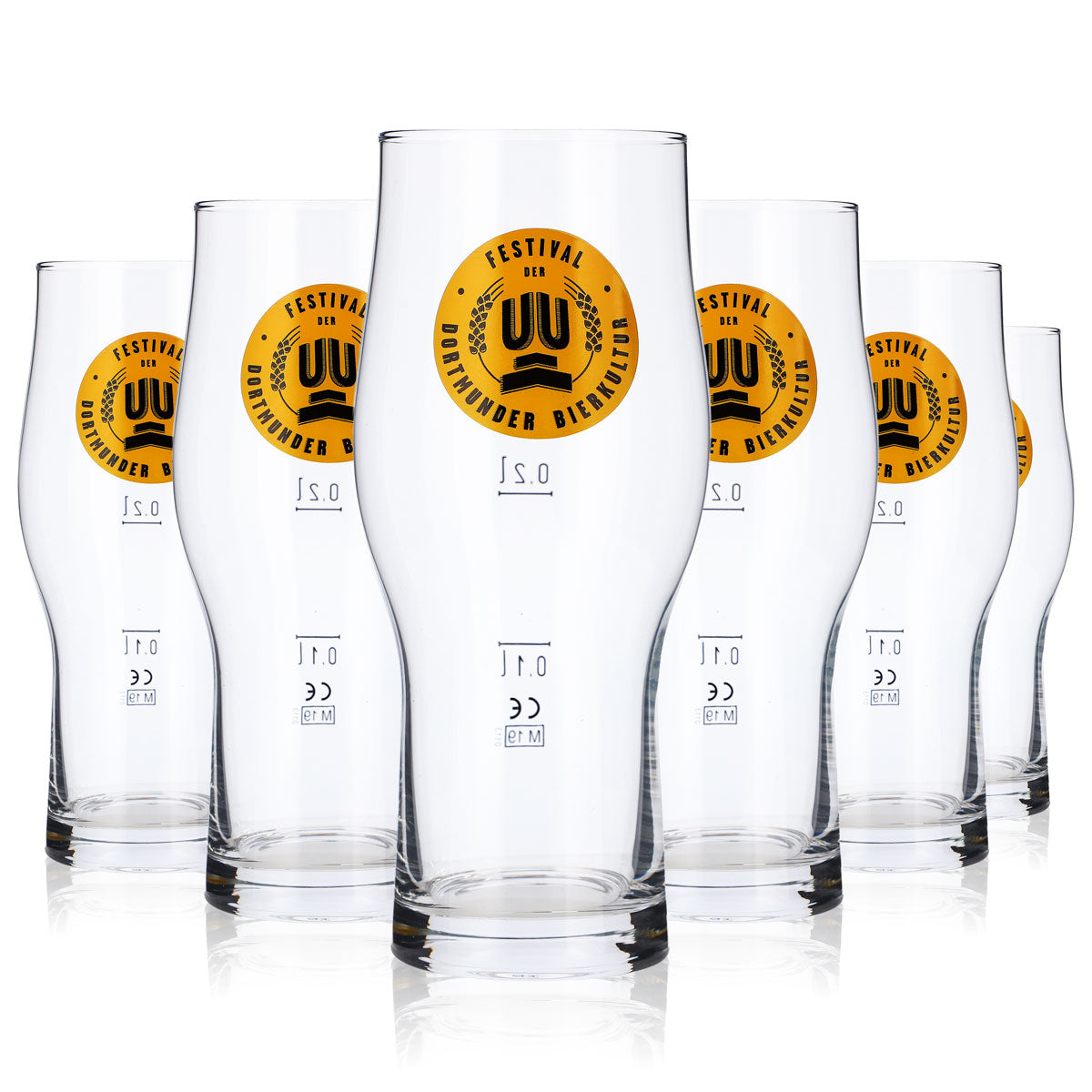 6 verres à bière Dortmund Union 0,3 l Verres à bière Willibecher Verre à bière conique – Vue 5