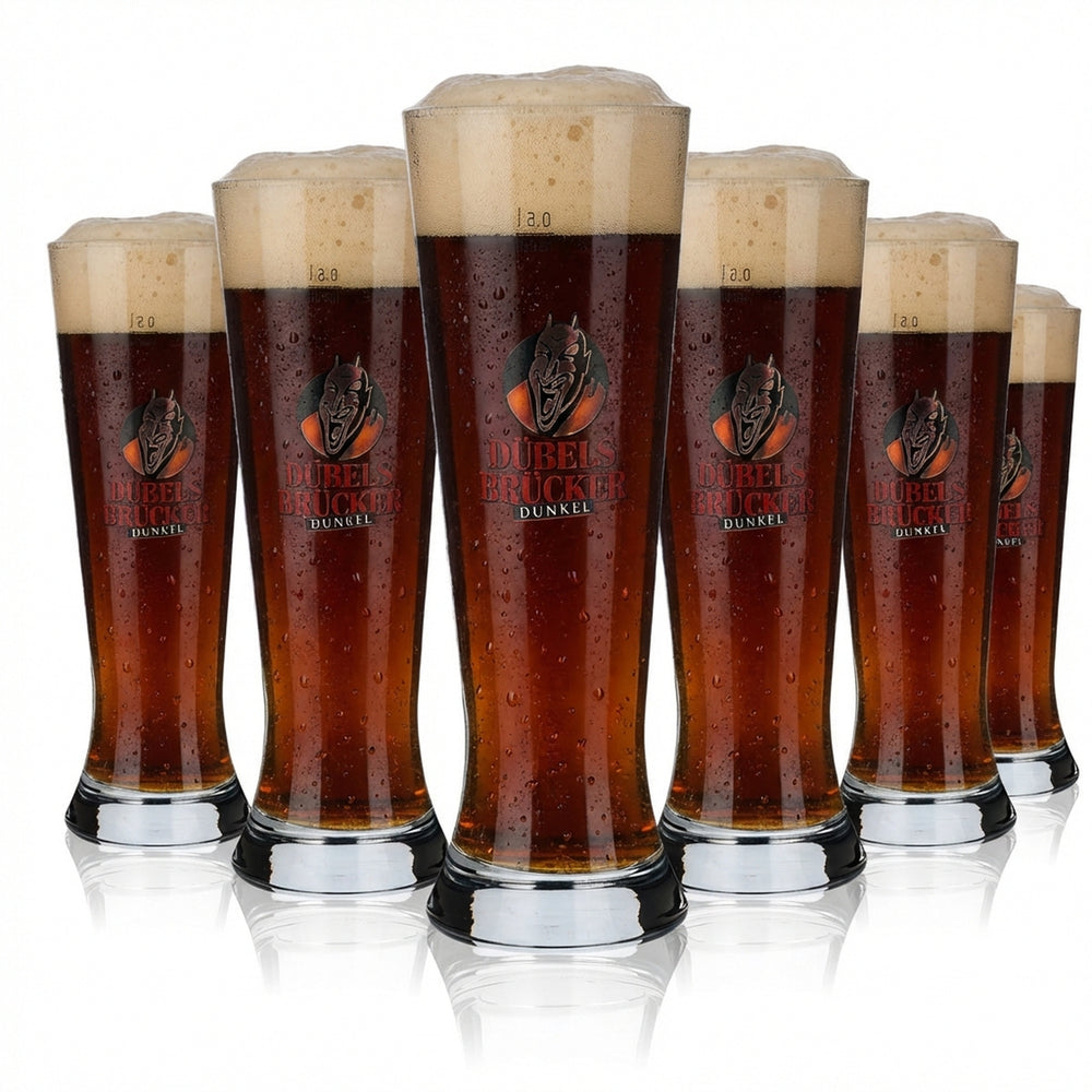 6 verres Dübelsbrücker Dunkel 0,5 l Verres à bière Verres à bière Merkur Tulipe