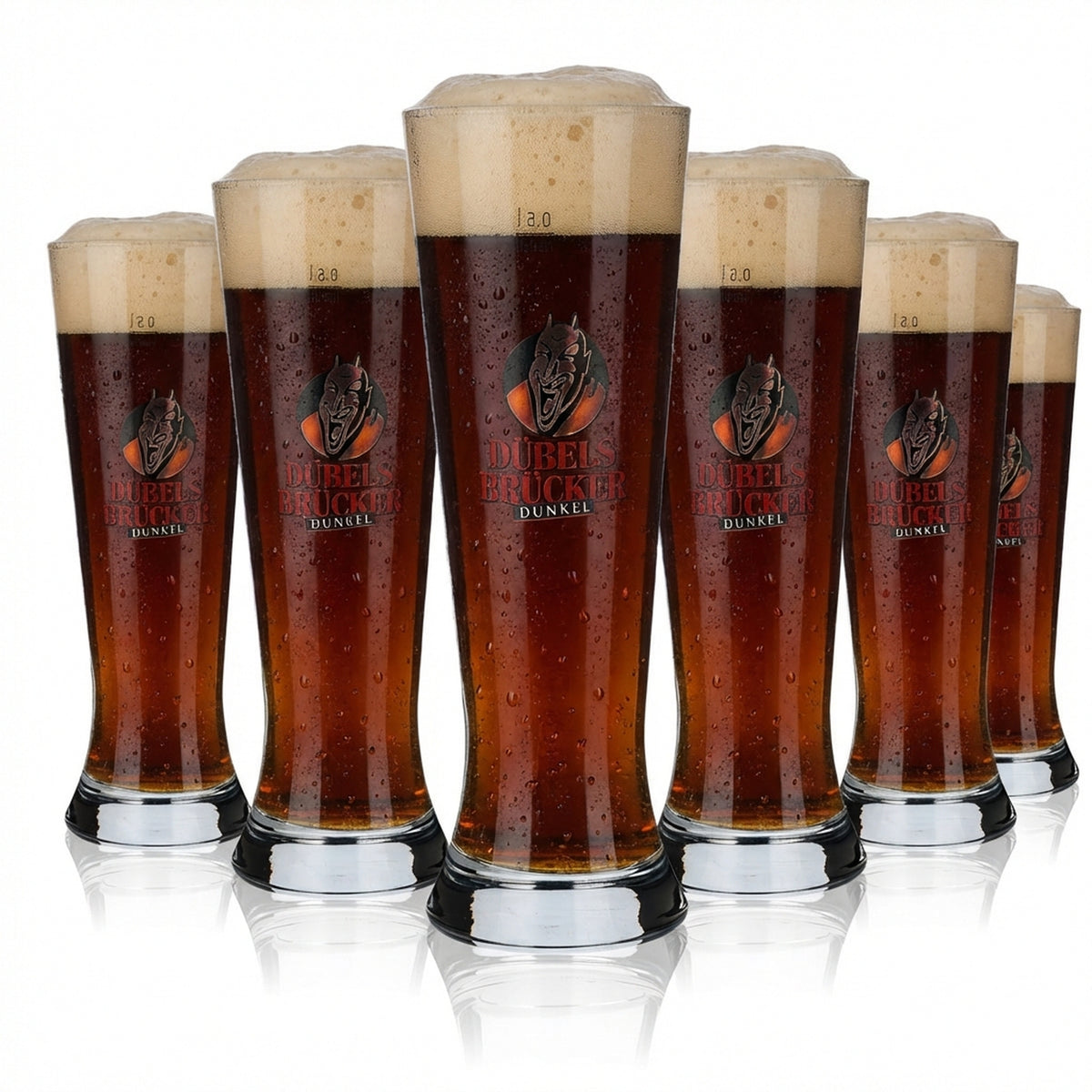 6 verres Dübelsbrücker Dunkel 0,5 l Verres à bière Verres à bière Merkur Tulipe