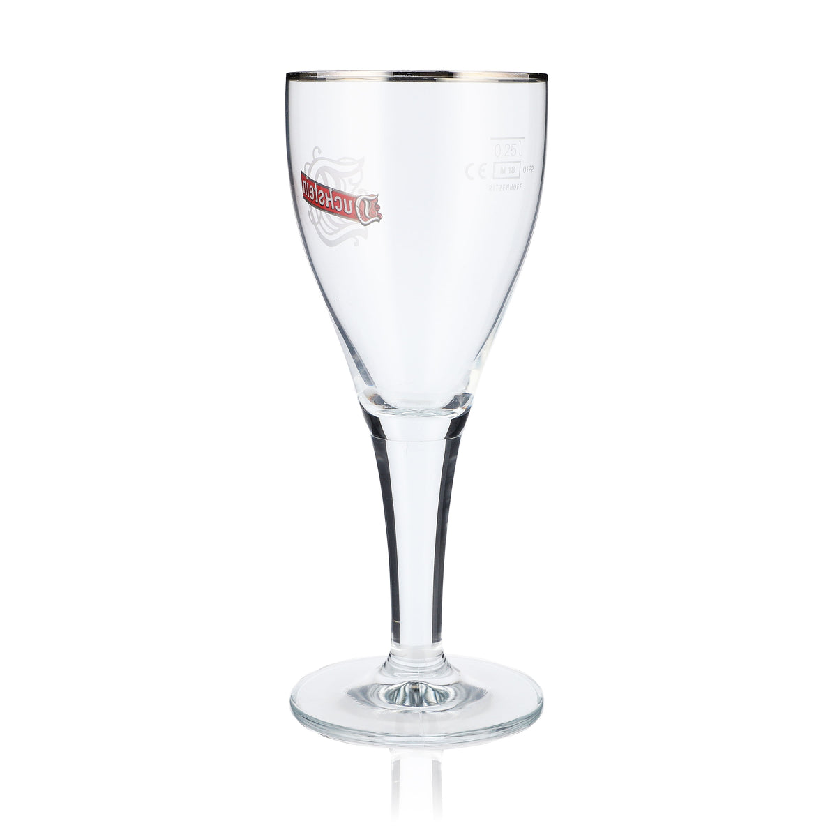 6 verres à bière Duckstein 0,25 l, bord platine, grand logo Harzer – Vue 4