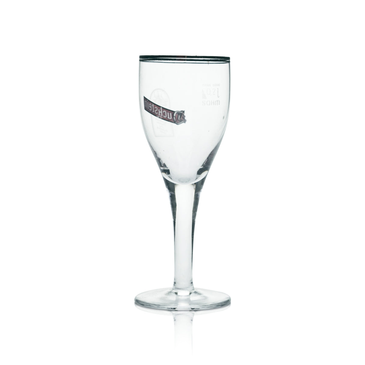 6 verres Duckstein 0,2 l, forme tulipe, bord argenté, Alt Weizen Pils – Vue 3