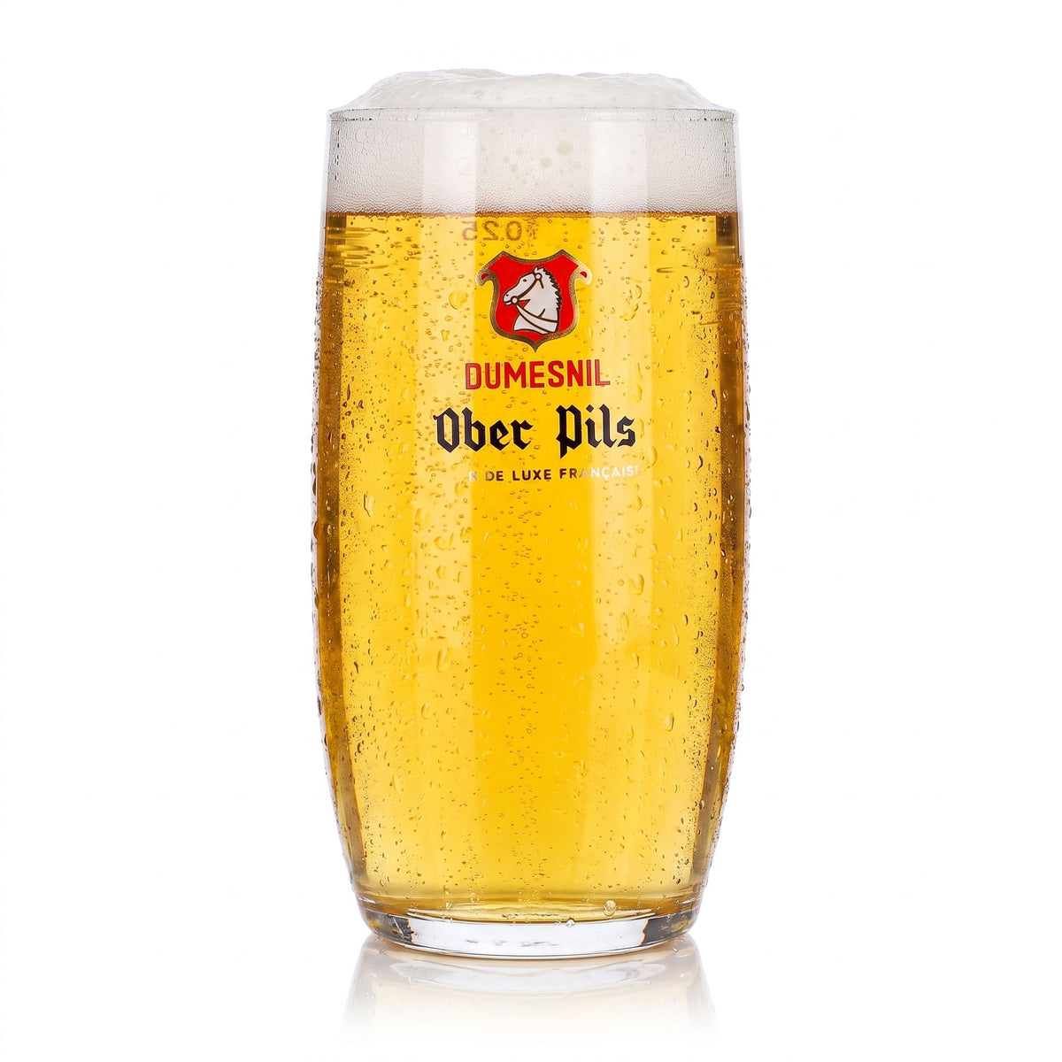 Lot de 6 verres à bière Dumesnil, 0,25 l, modèle « Ober Pils », logo rouge – Vue 2