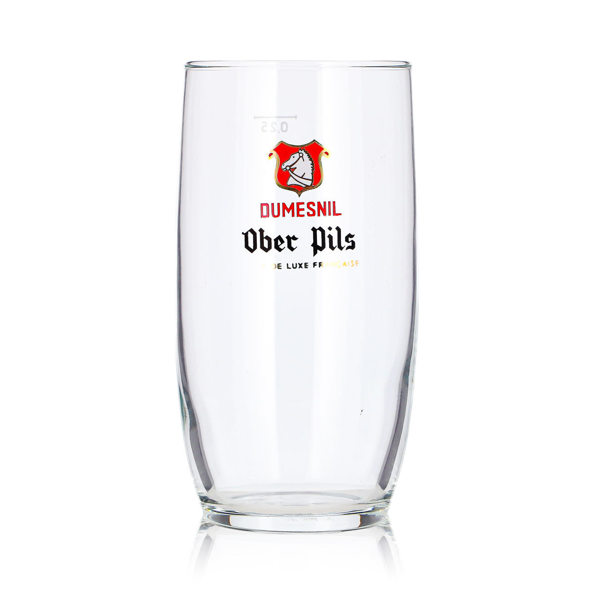 Lot de 6 verres à bière Dumesnil, 0,25 l, modèle « Ober Pils », logo rouge – Vue 3