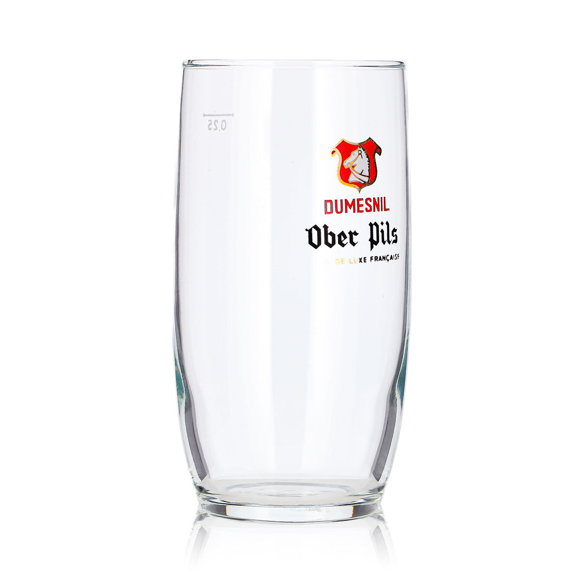 Lot de 6 verres à bière Dumesnil, 0,25 l, modèle « Ober Pils », logo rouge – Vue 4