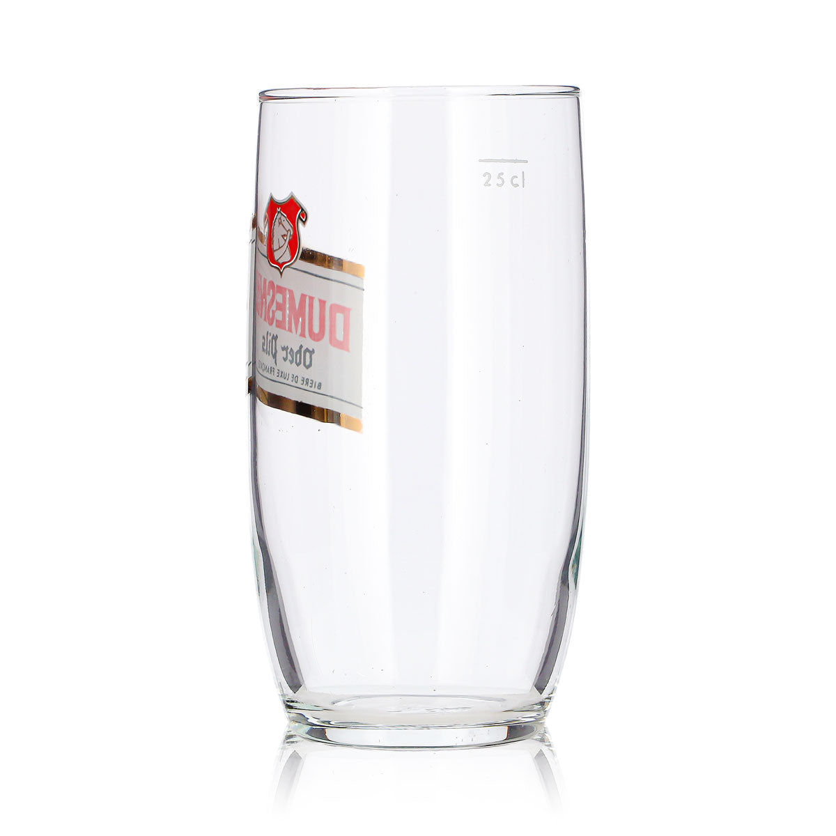 Lot de 6 verres à bière Dumesnil, 0,25 l, modèle « Ober Pils », blanc/doré, avec logo – Vue 5