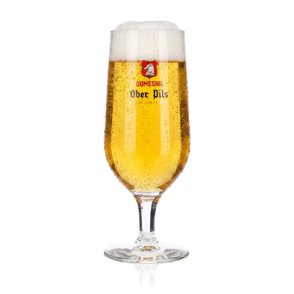Lot de 6 verres à bière Dumesnil, verres à bière de type « Pokal » de 0,25 l, Ober Pils, logo rouge – Vue 2