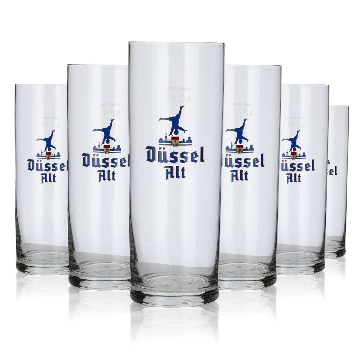 6x Düssel Alt Glas 0,4 l verre à bière Altbier verre à pied verre à Kölsch set brasserie – Vue 6
