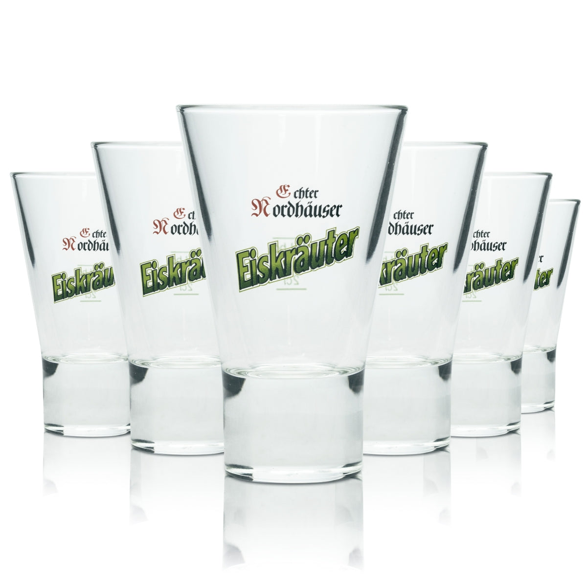 6x Verre à schnaps Nordhäuser Korn 4 cl Eiskräuter Verres à schnaps Stamper Shot