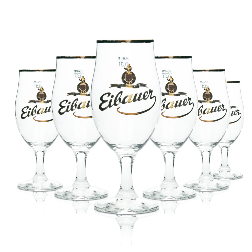 6 verres à bière Eibauer 0,3 l à bord doré Rastal Tulipe Verres à bière Pils Verres à pied Bar