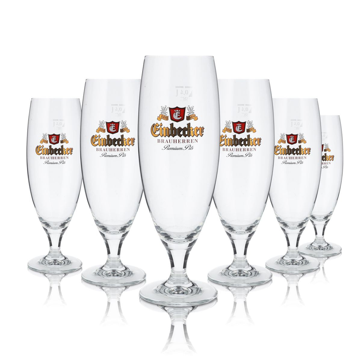 6 verres à bière Einbecker 0,4 l Verres à bière en forme de coupe Rastal Prestige