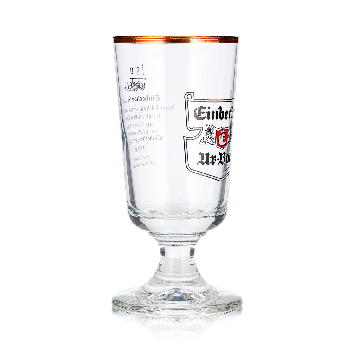 Lot de 6 verres à bière Einbecker de 0,2 l, modèle « Urbock » (verre à pied / tulipe) avec logo Rastal Brauerstutzen (lot de 6) – Vue 4