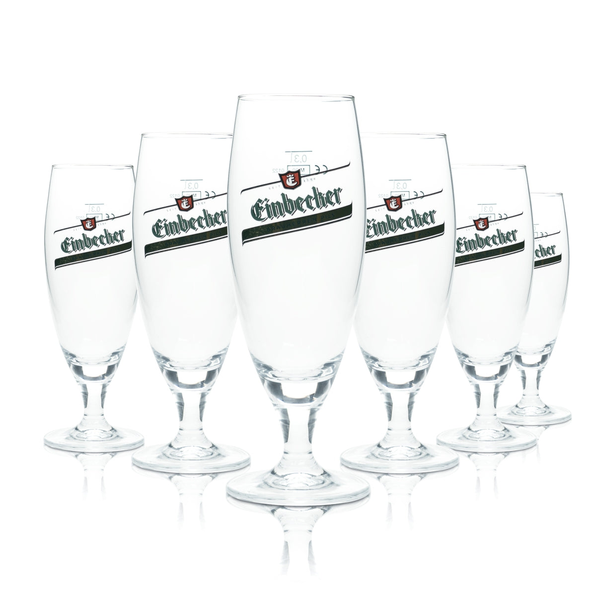 6 verres à bière Einbecker 0,3 tasse tulipe Prestige verres brasserie gastro bar pils