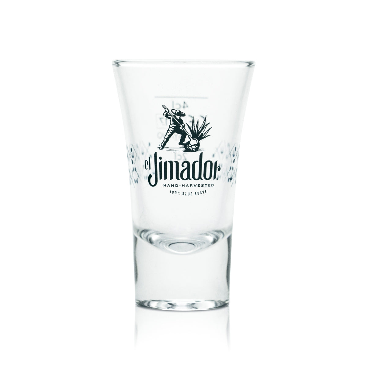 6 verres El Jimador 4 cl Shot Kurze Stamper Verres à tequila Meskal Blanco Reposado – Vue 2