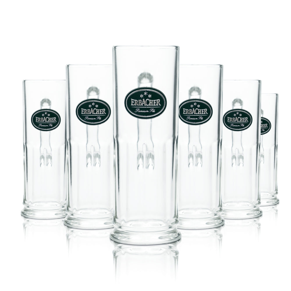 6 verres à bière Erbacher Brauhaus 0,3 l, chope, verre à bière, contour Pils Gastro