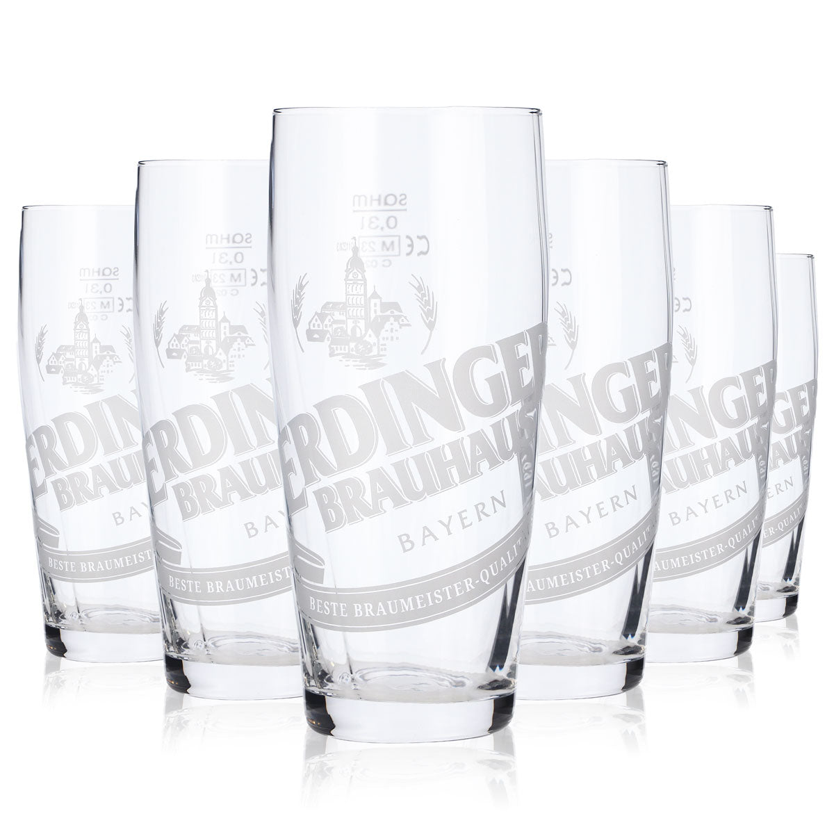 Lot Erdinger Bier Bar II comprenant 12 verres à bière 0,5 l/0,3 l et 100 sous-verres – Vue 2