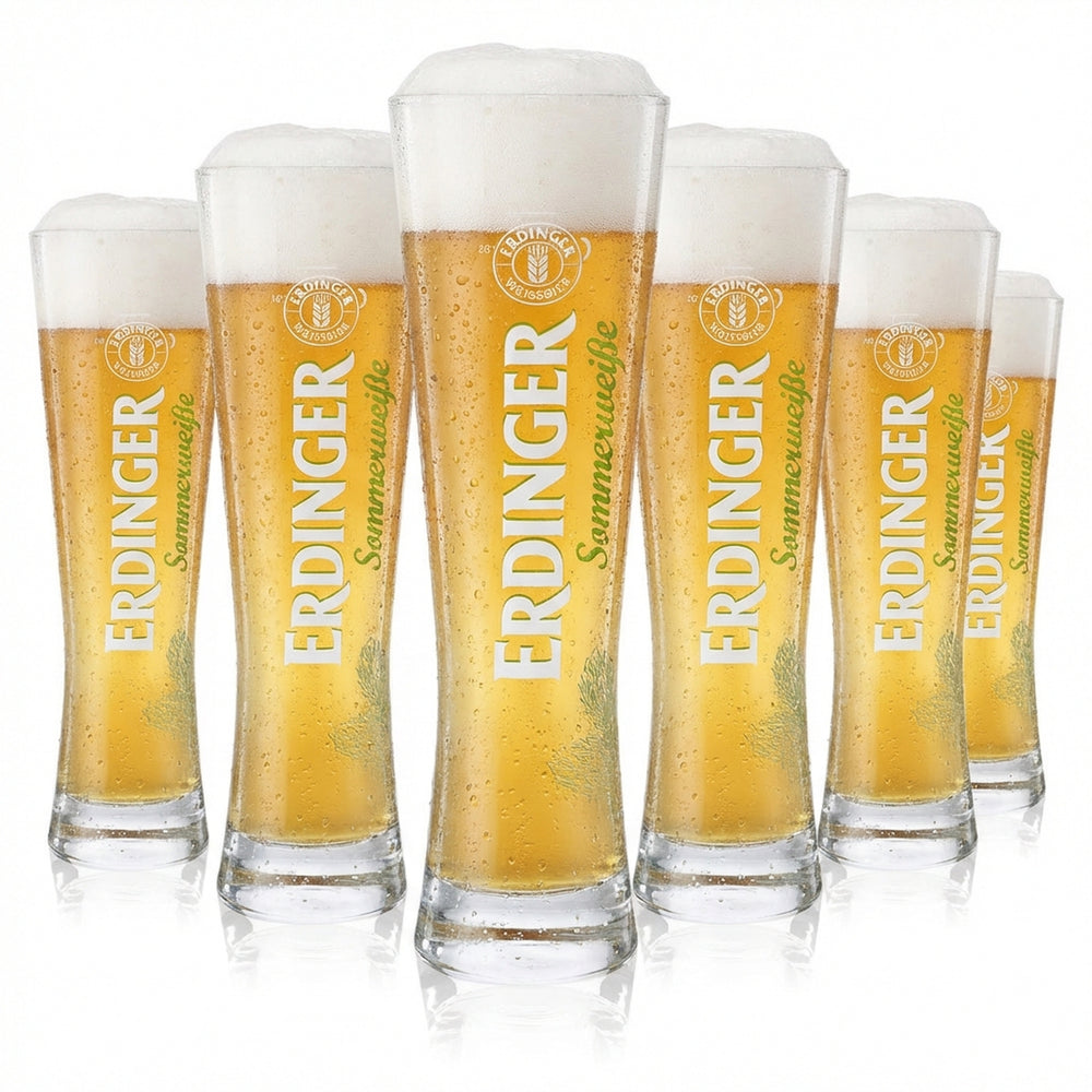 6 verres à bière Erdinger Weissbier Verres à bière 0,3 l « Sommerweisse »