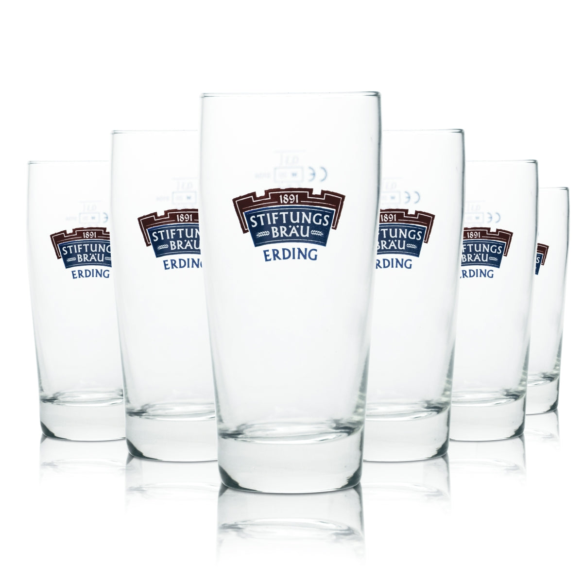 6 verres à bière Erdinger Weissbräu 0,3 l Verres Stiftungsbräu Brasserie Bavière