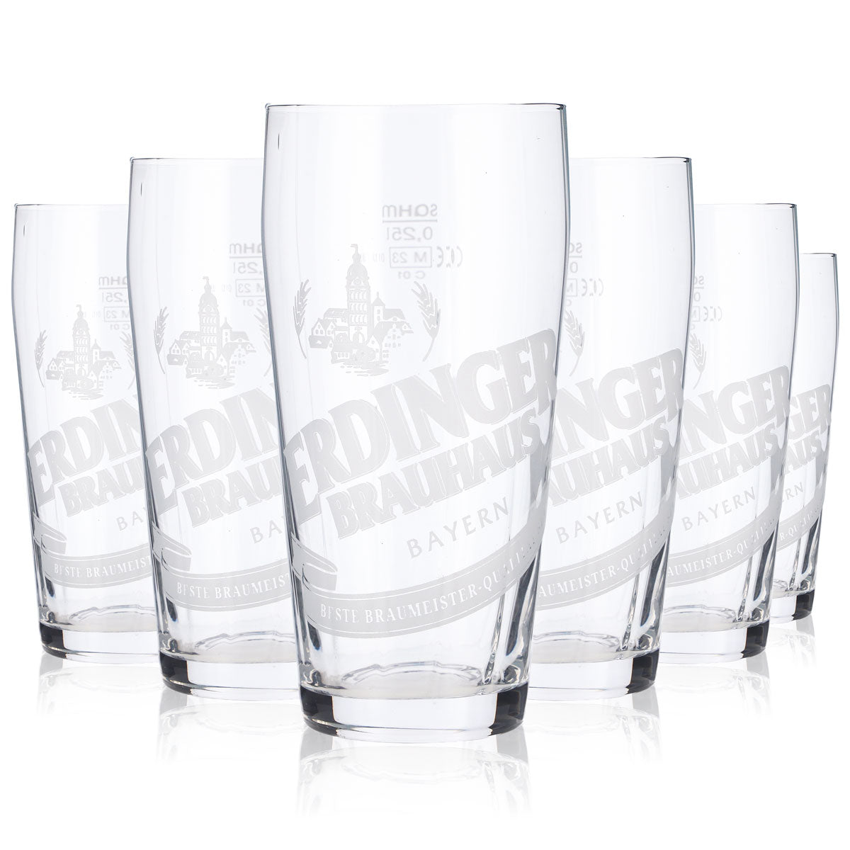 6 verres à bière Erdinger Weissbräu Verres à bière Willibecher 0,25 l Verres « Tradition » – Vue 5