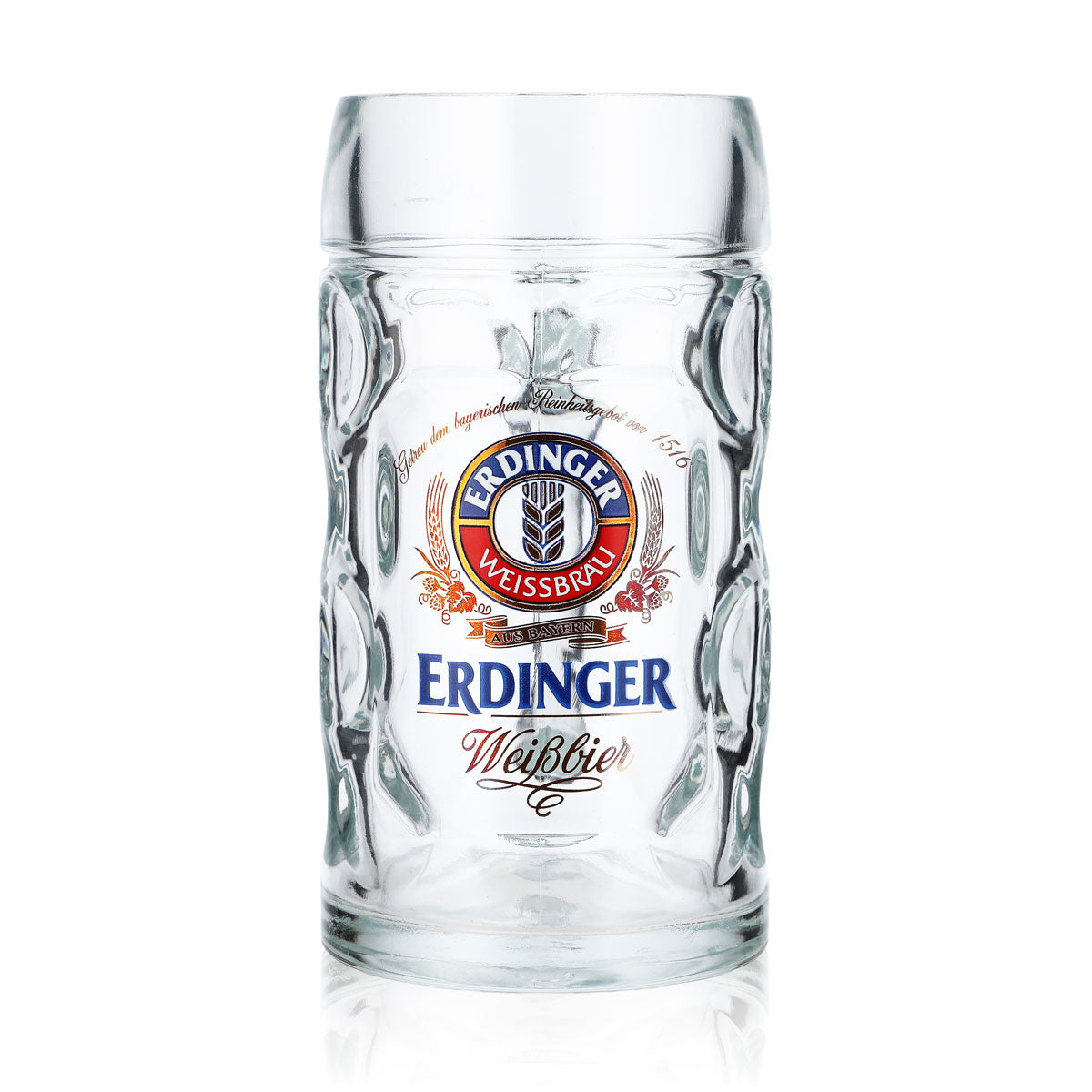 6 chopes en verre Erdinger Weissbräu de 0,5 l Krug Punktseidel / Isarseidel – Vue 2
