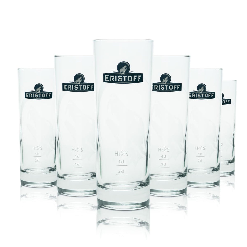 6 verres à vodka Eristoff 0,3 l Verres à cocktail long drink haut de gamme Ember Haze