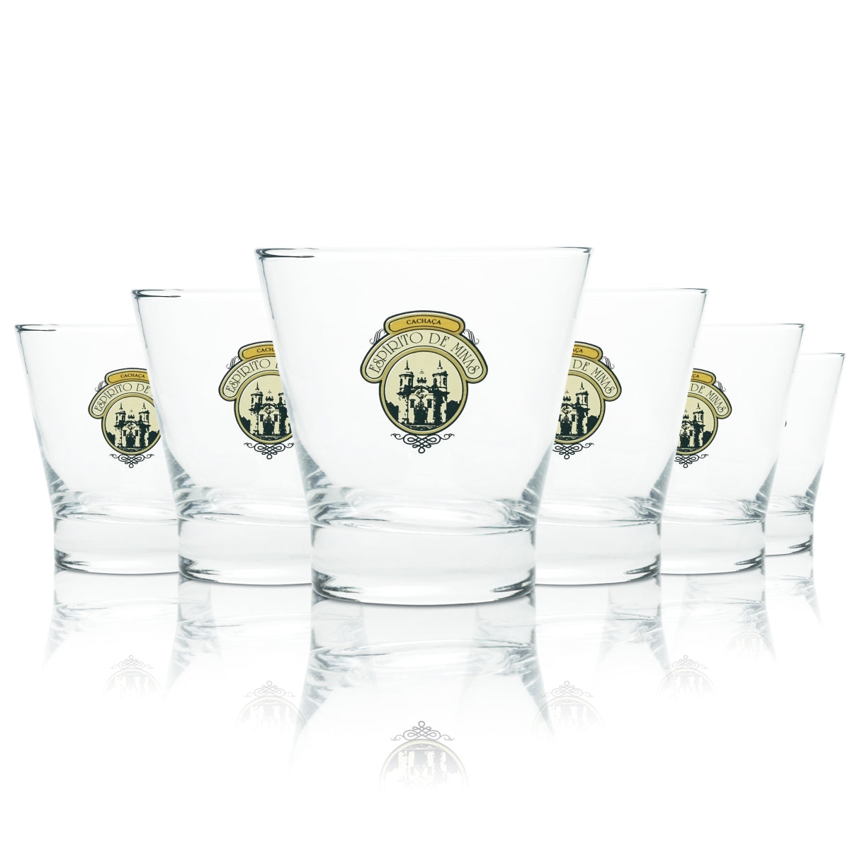 6 verres à rhum Espirito de Minas 0,25 l Verres à cachaca Verres à cocktail Lowball Bar
