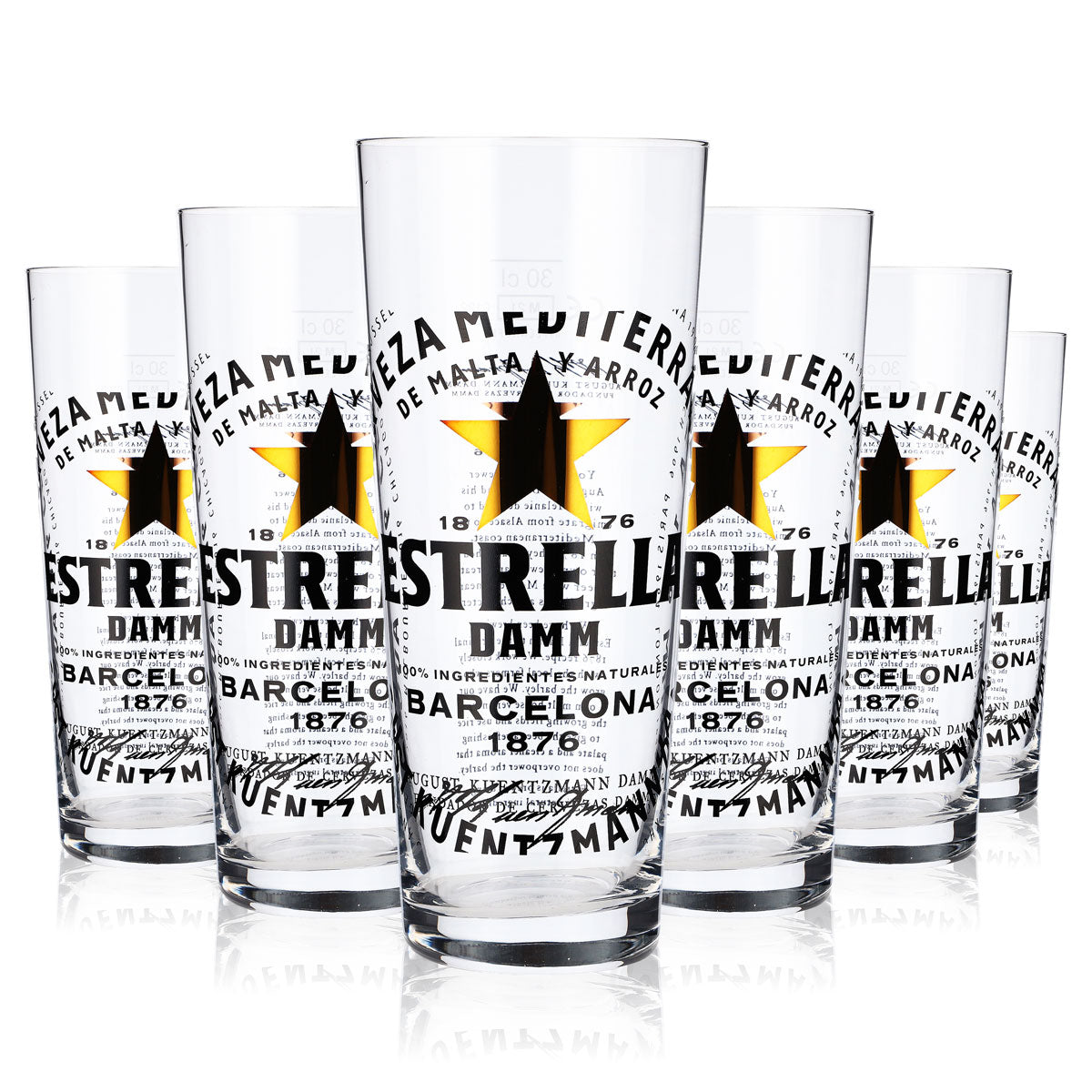 6 verres à bière Estrella Damm 0,3 l Verres à bière Verres à bière Gobelets Ritzenhoff – Vue 6