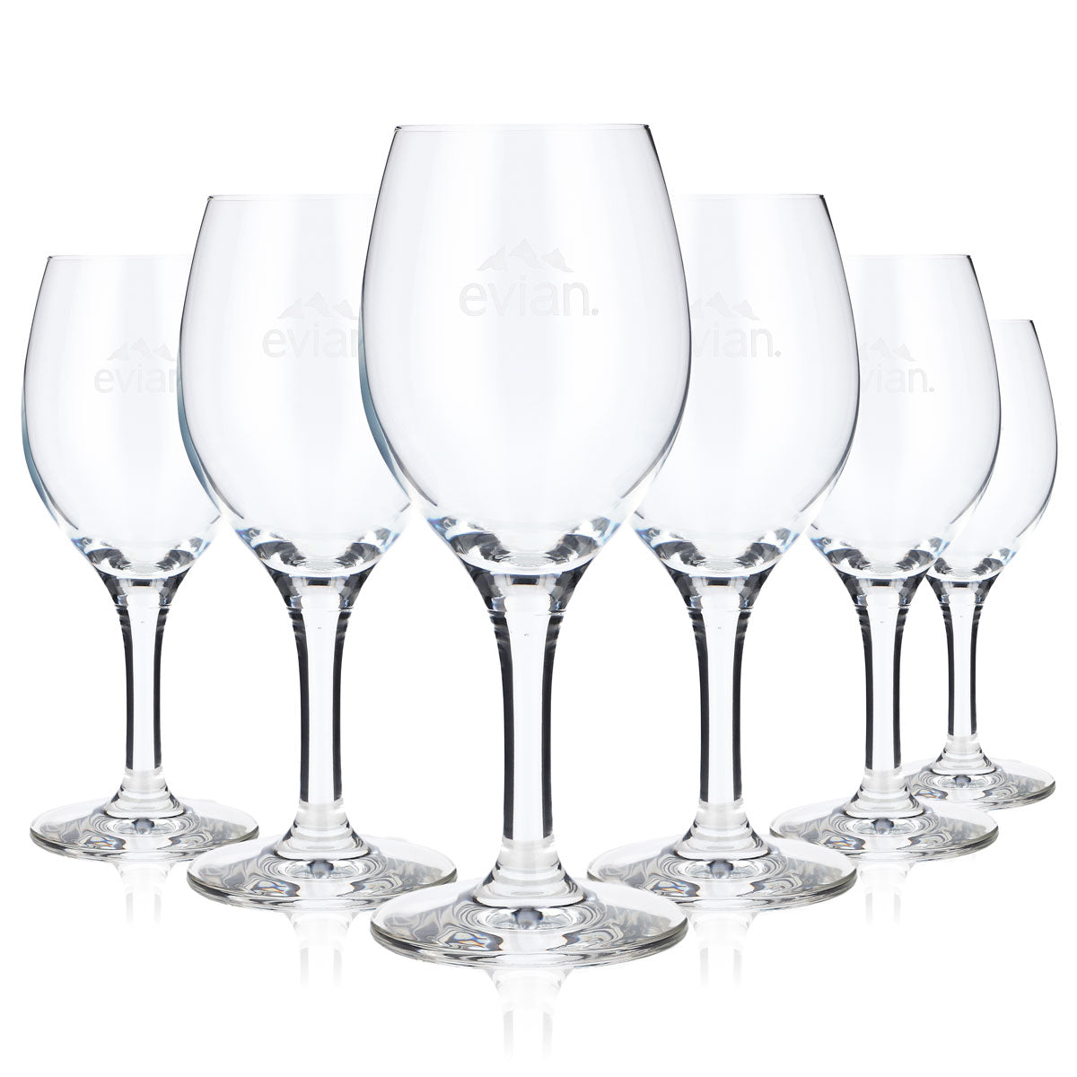 6 verres à eau Evian 0,23 l Verres à eau Coupe Calice – Vue 5