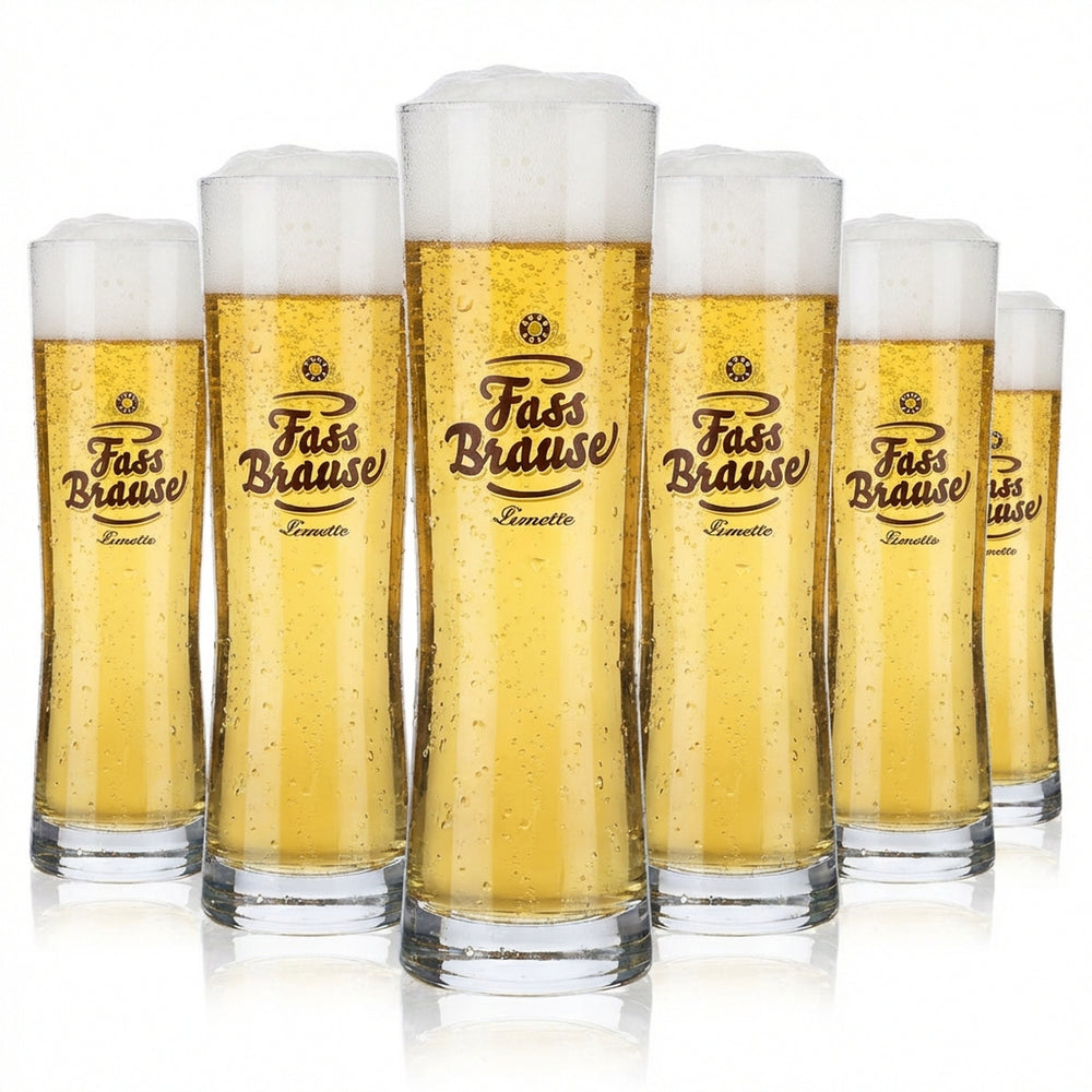 6 verres Fassbrause 0,2 l Verres Gobelets/bâtonnets « Limette » Rastal Fresh