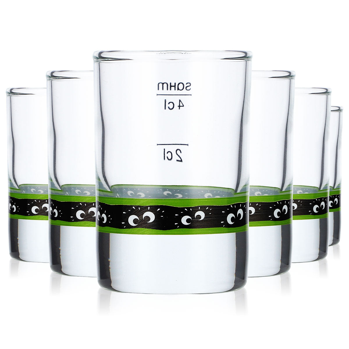 6 verres à liqueur Feigling de 2 cl/4 cl, verre à shot avec logo au fond (lot de 6)