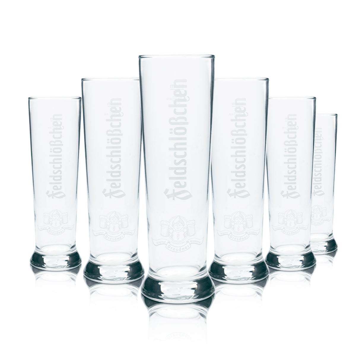 6 verres Feldschlößchen 0,5 l, forme tulipe, calibrés pour la restauration, pour la bière – Vue 4