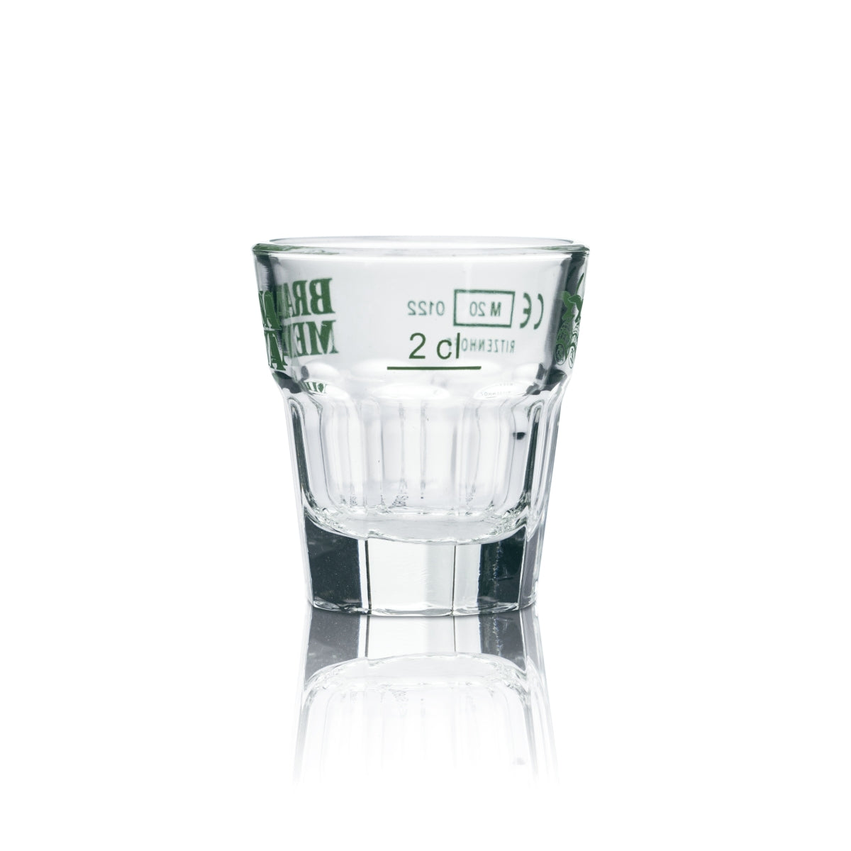 6 verres à shot Fernet Branca Menta 2 cl, verres à schnaps, verres à shot courts, trait de niveau – Vue 3