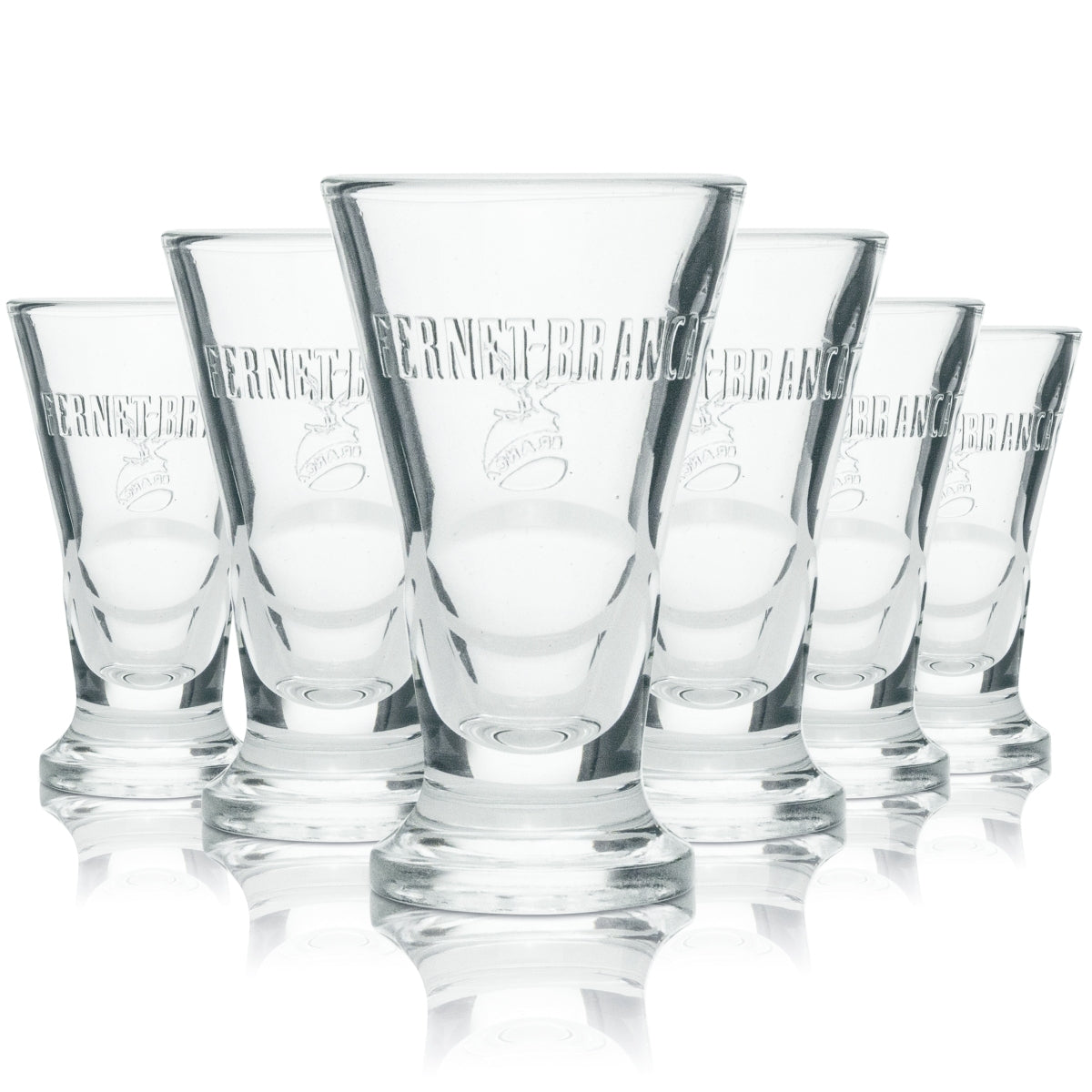 6x Fernet Branca Verres à liqueur en relief en forme de V Verres à shot Verres à liqueur