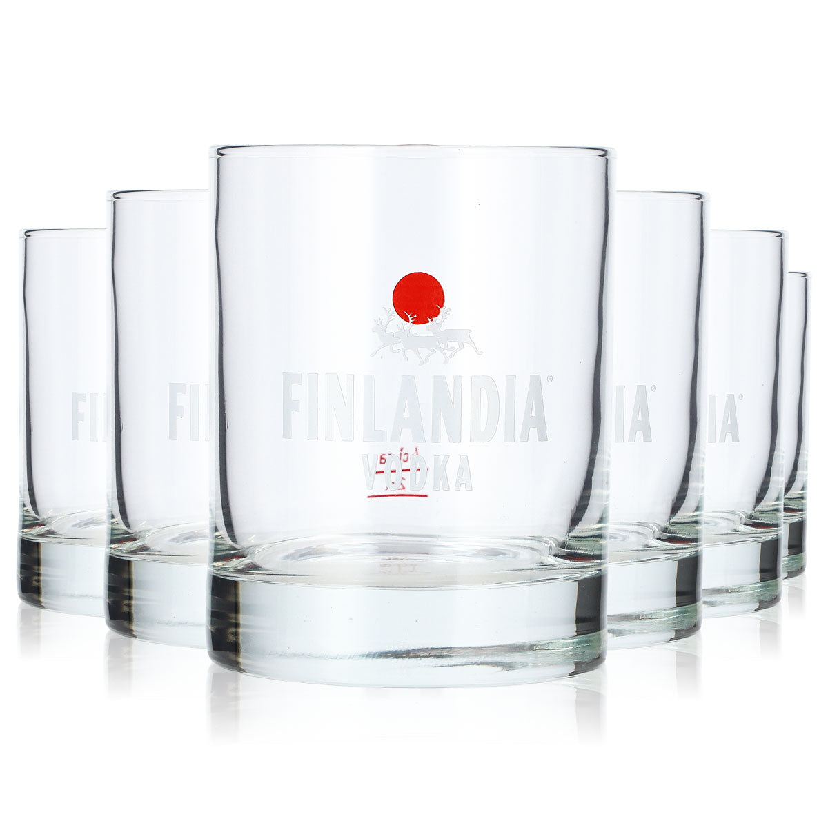 6 verres à vodka Finlandia de 4 cl, verres à whisky Rastal Old Fashioned (lot de 6)