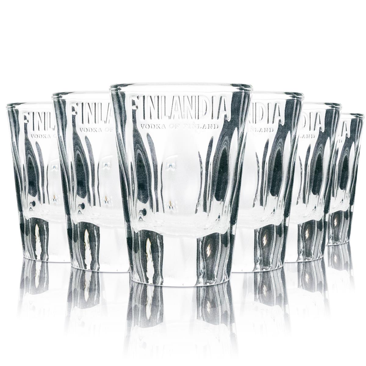 6 verres à shot Finlandia Vodka 4 cl