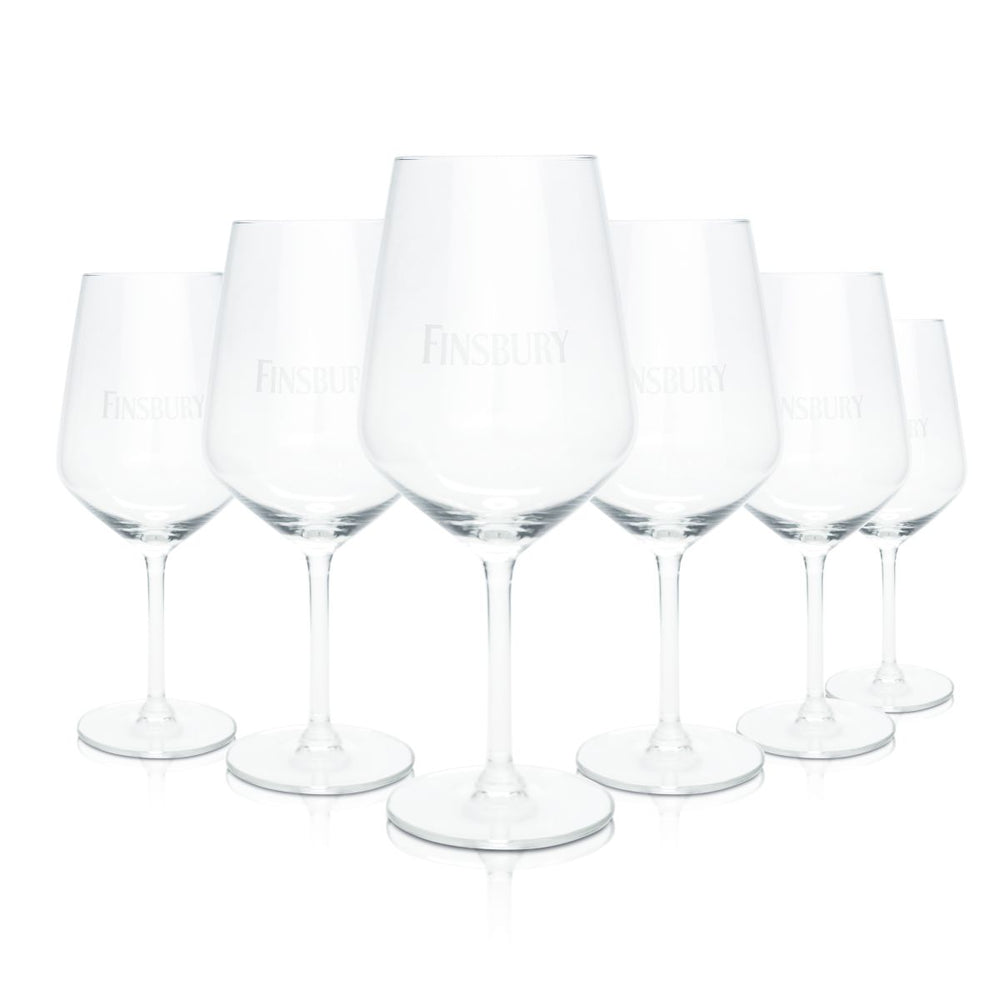 6 verres Finsbury 0,53 l Verres à pied Gin Tonic Verres à cocktail Verres à vin Gin Fizz