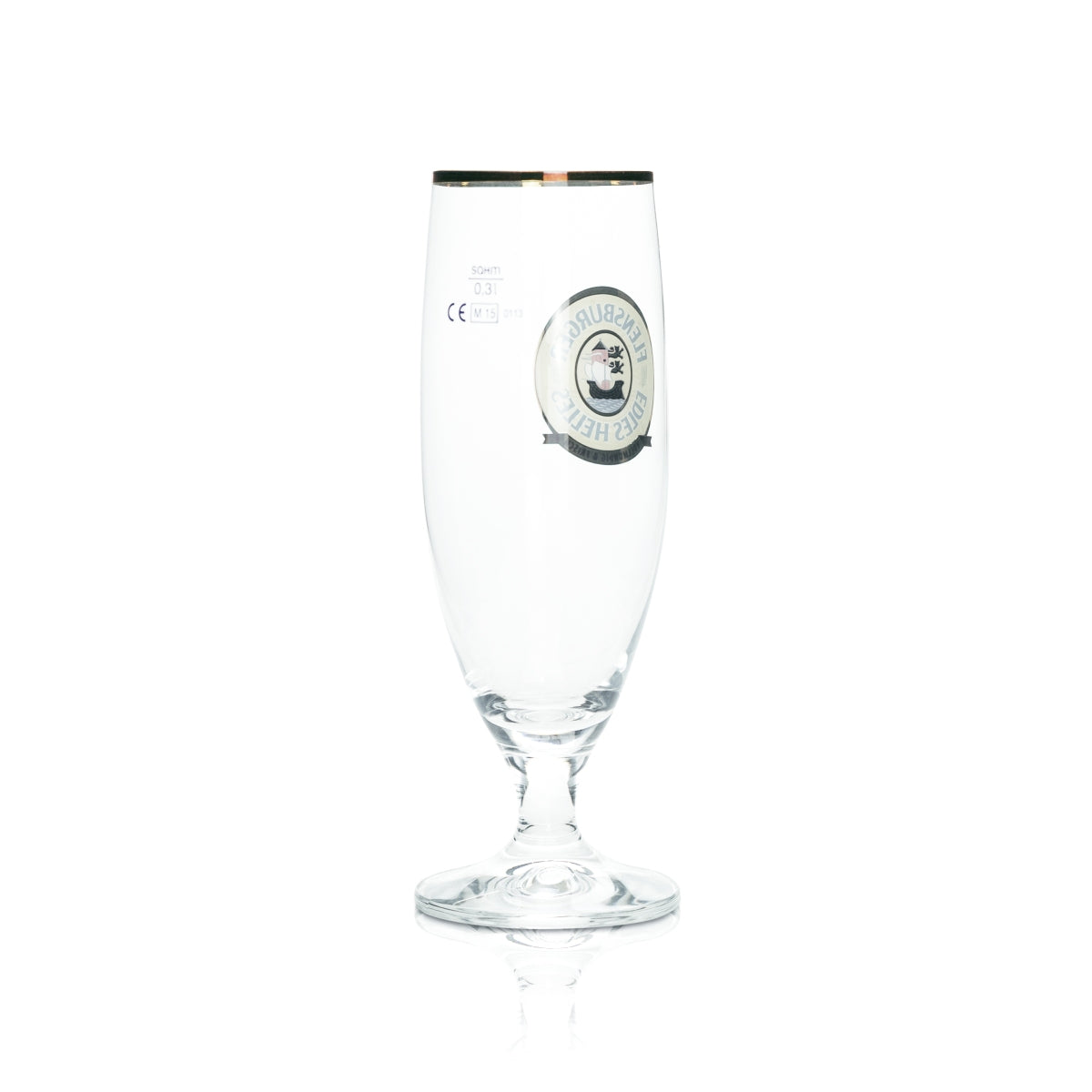 6 verres à bière Flensburg 0,3 l, coupe élégante, bord doré, tulipe, verres à bière – Vue 3
