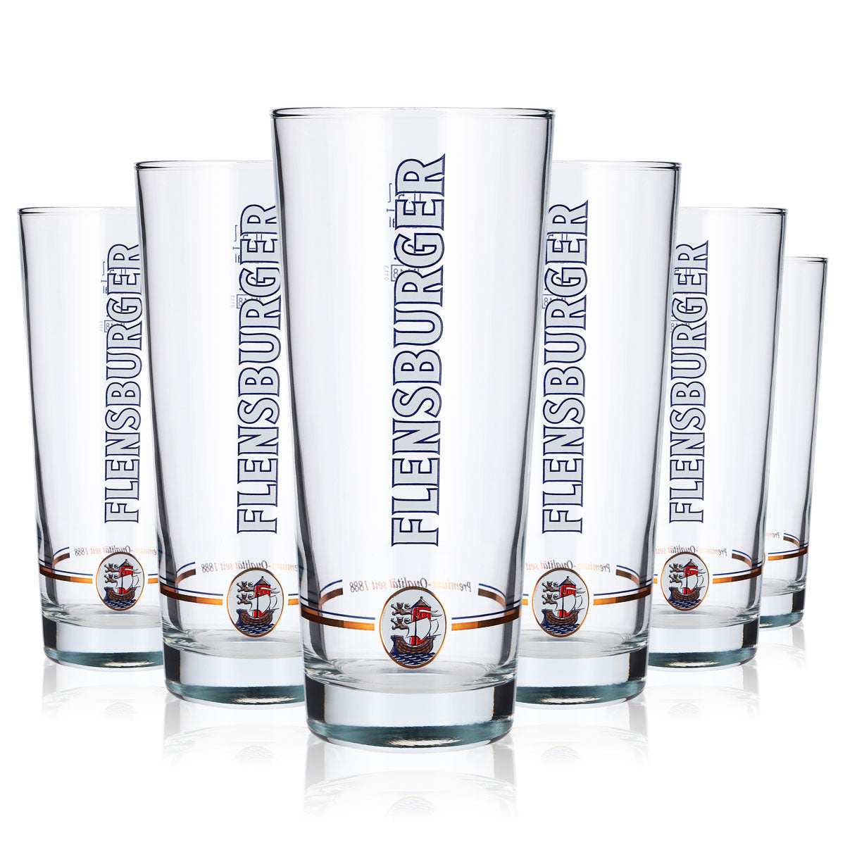 Lot de 6 verres à bière de Flensburg, 0,5 l, modèle « Tumbler » Frankonia Rastal