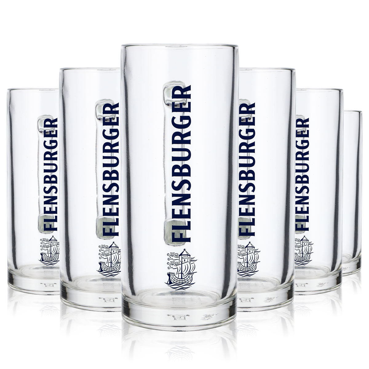 6 verres à bière Flensburger Pilsener Glas Bierseidel Glas Bierglas 0,4 l Krug Rastal – Vue 7