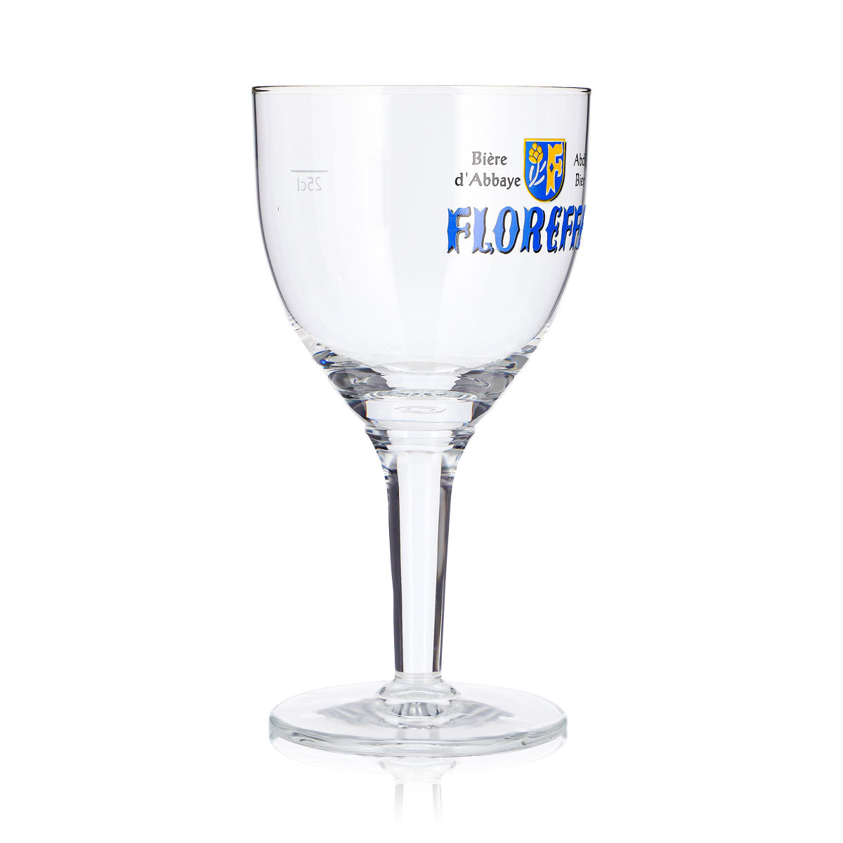 Lot de 6 verres à bière Floreffe de 0,25 l, forme de coupe, logo bleu, bière d'abbaye – Vue 4