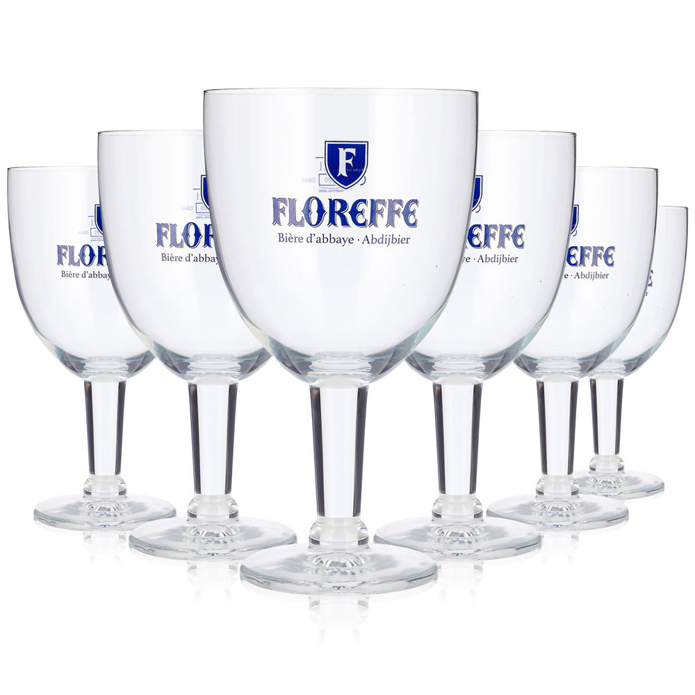 6 verres à bière Floreffe de 0,5 l, forme calice, logo Ritzenhoff bleu (lot de 6)