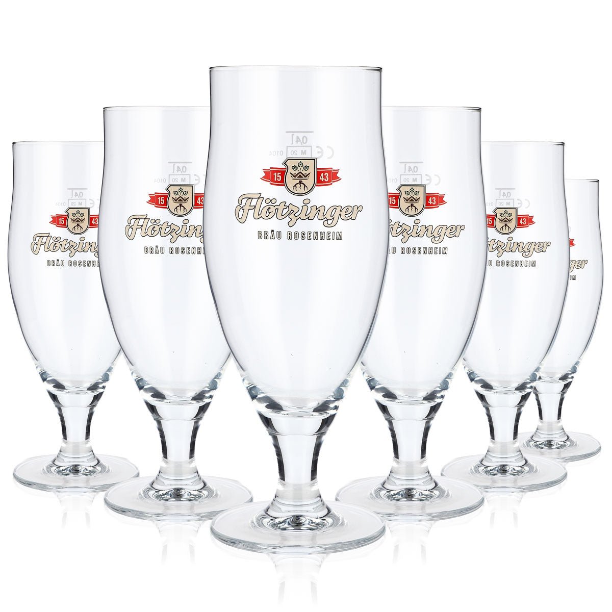 6 verres à bière Flötzinger Verres à bière 0,4 l Verres à pied – Vue 5