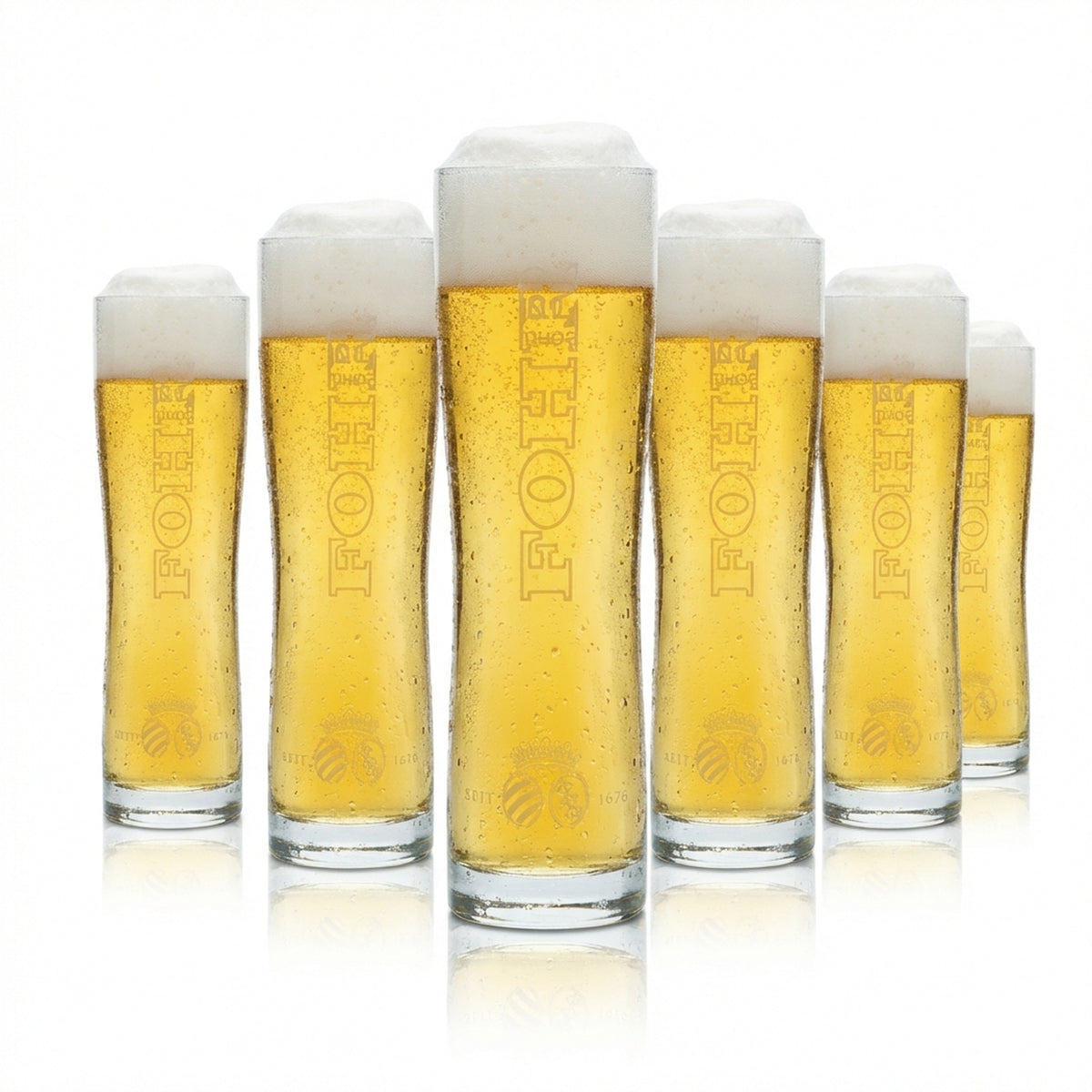 6x verre à bière Fohr 0,2 l, verre tulipe, brasserie, bar, bière blonde
