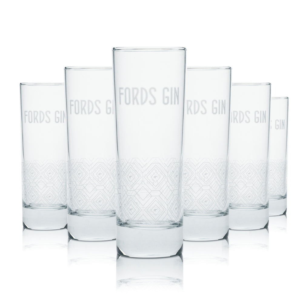 6 verres à long drink Ford Gin 0,3 l, verres à cocktail tonic London Dry Gastro