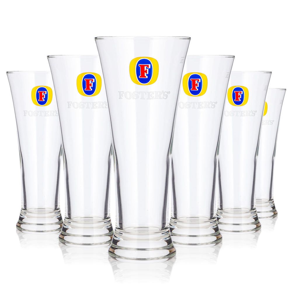 6 verres à bière Fosters de 0,25 l, modèle coupe (lot de 6)
