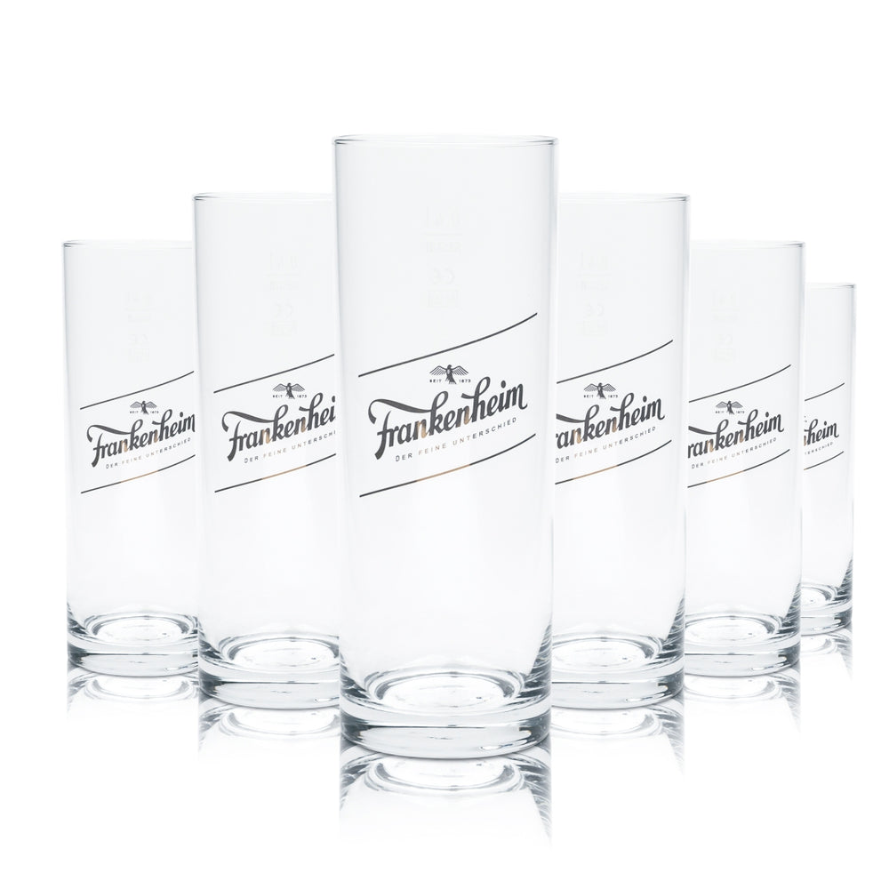 6 verres à bière Frankenheim Alt 0,4 l, verre droit, brasserie Düsseldorf, mug