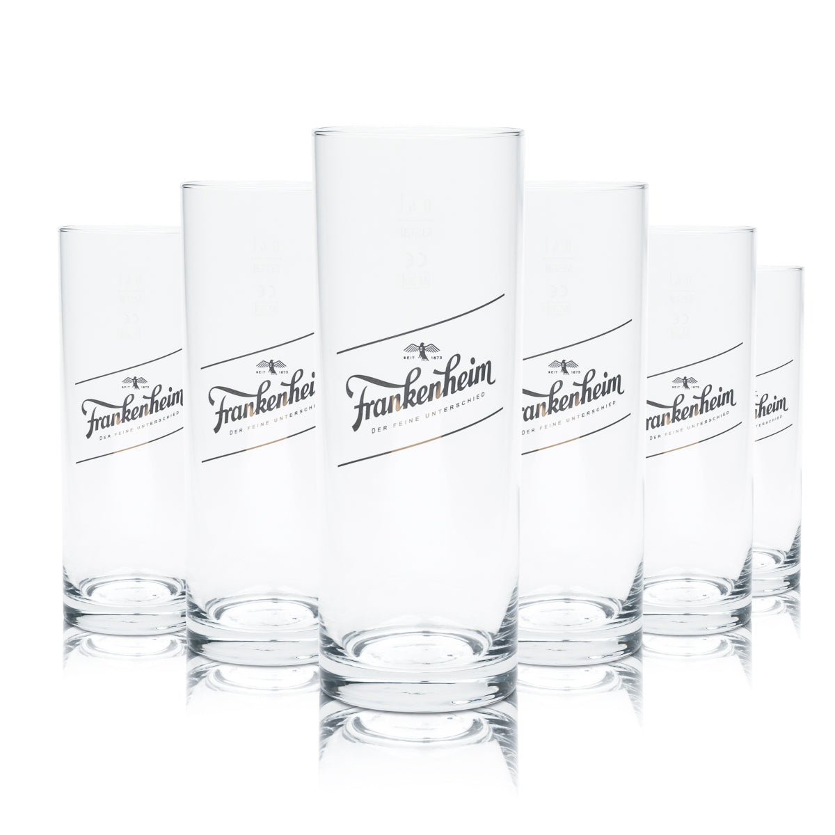 6 verres à bière Frankenheim Alt 0,4 l, verre droit, brasserie Düsseldorf, mug