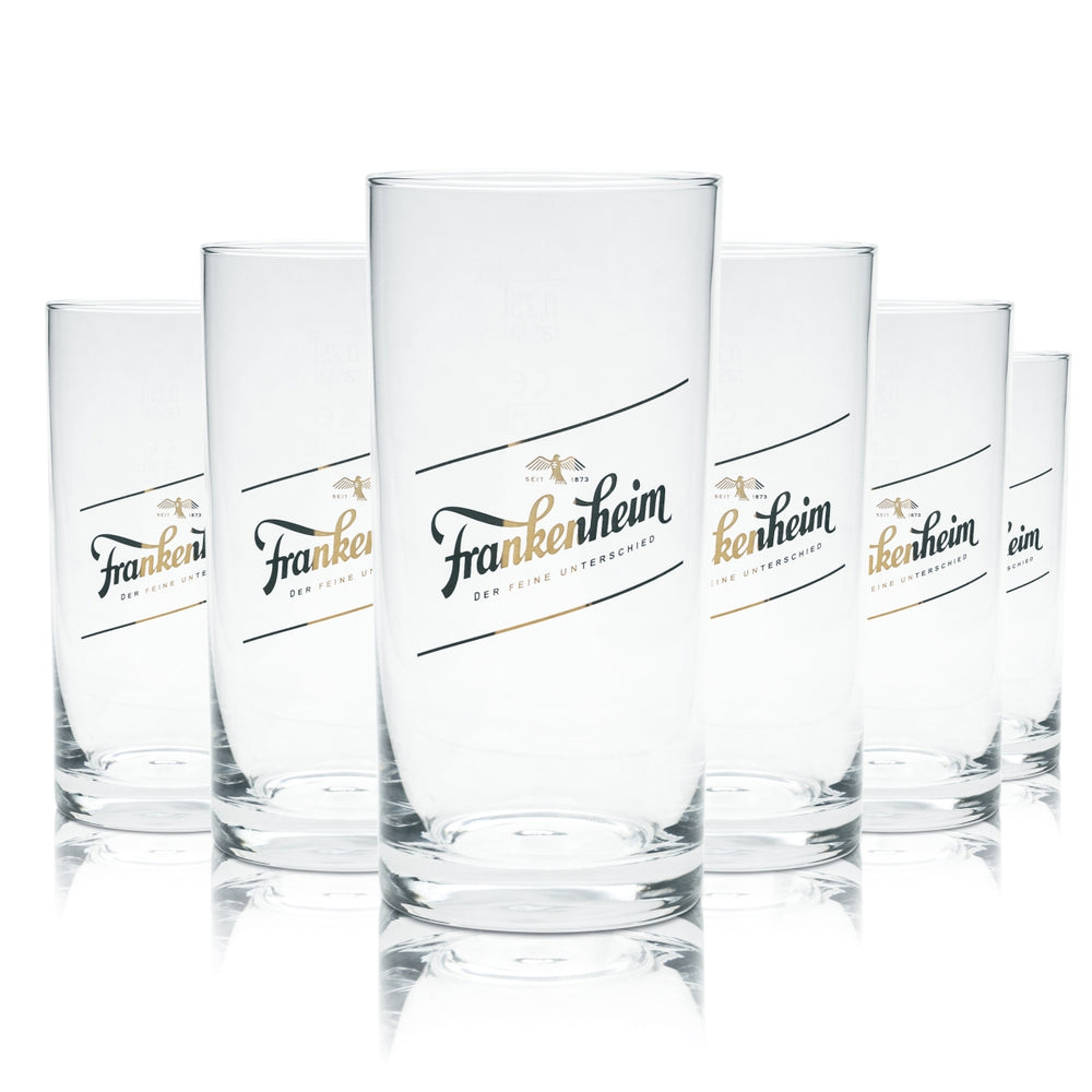 6 verres à bière Frankenheim 0,25 l Alt Stange Becher Gläser Cup Düsseldorf Brauerei