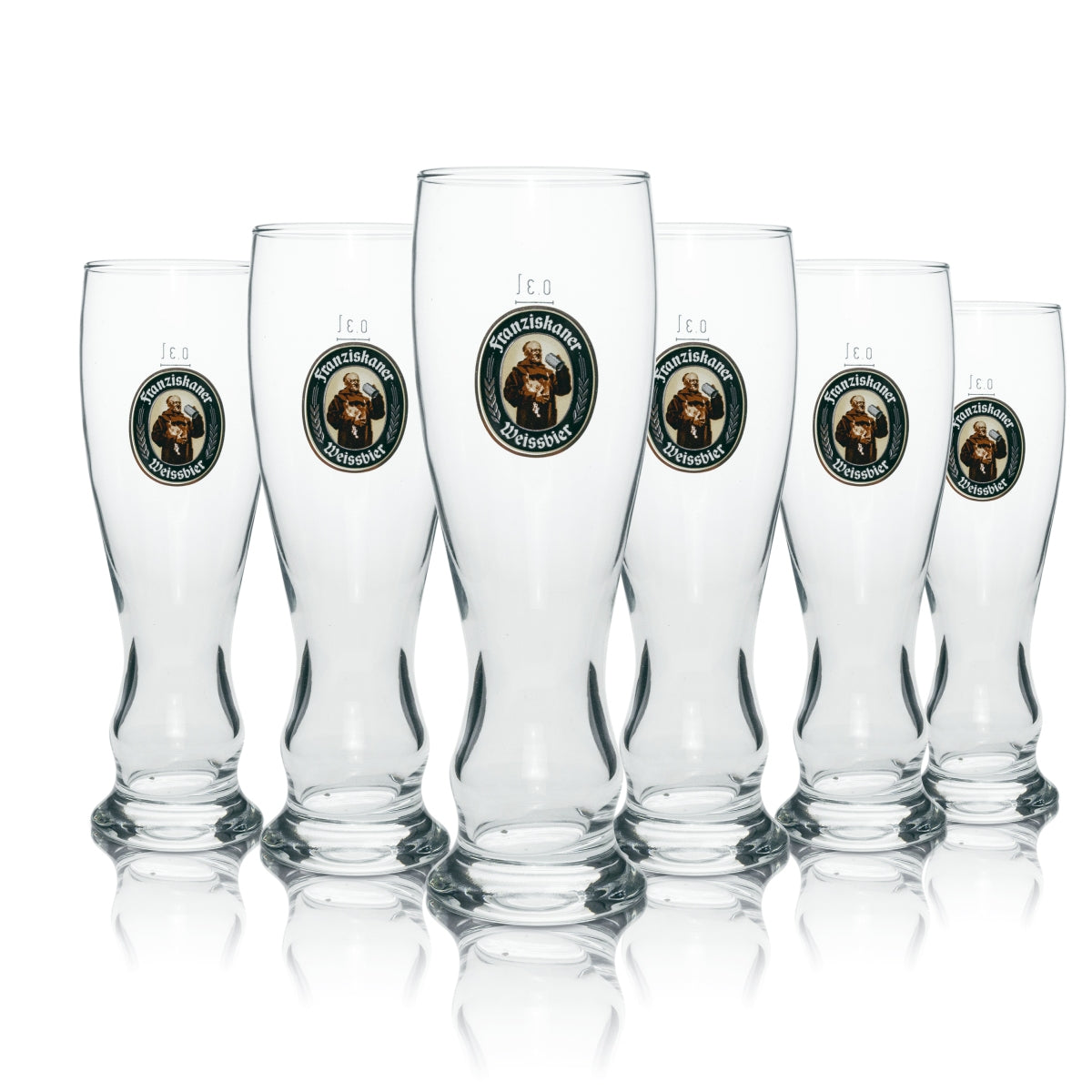 6 verres à bière Franziskaner Weißbier 0,3 l Hefe Kristall Weizen calibrés pour la restauration – Vue 3
