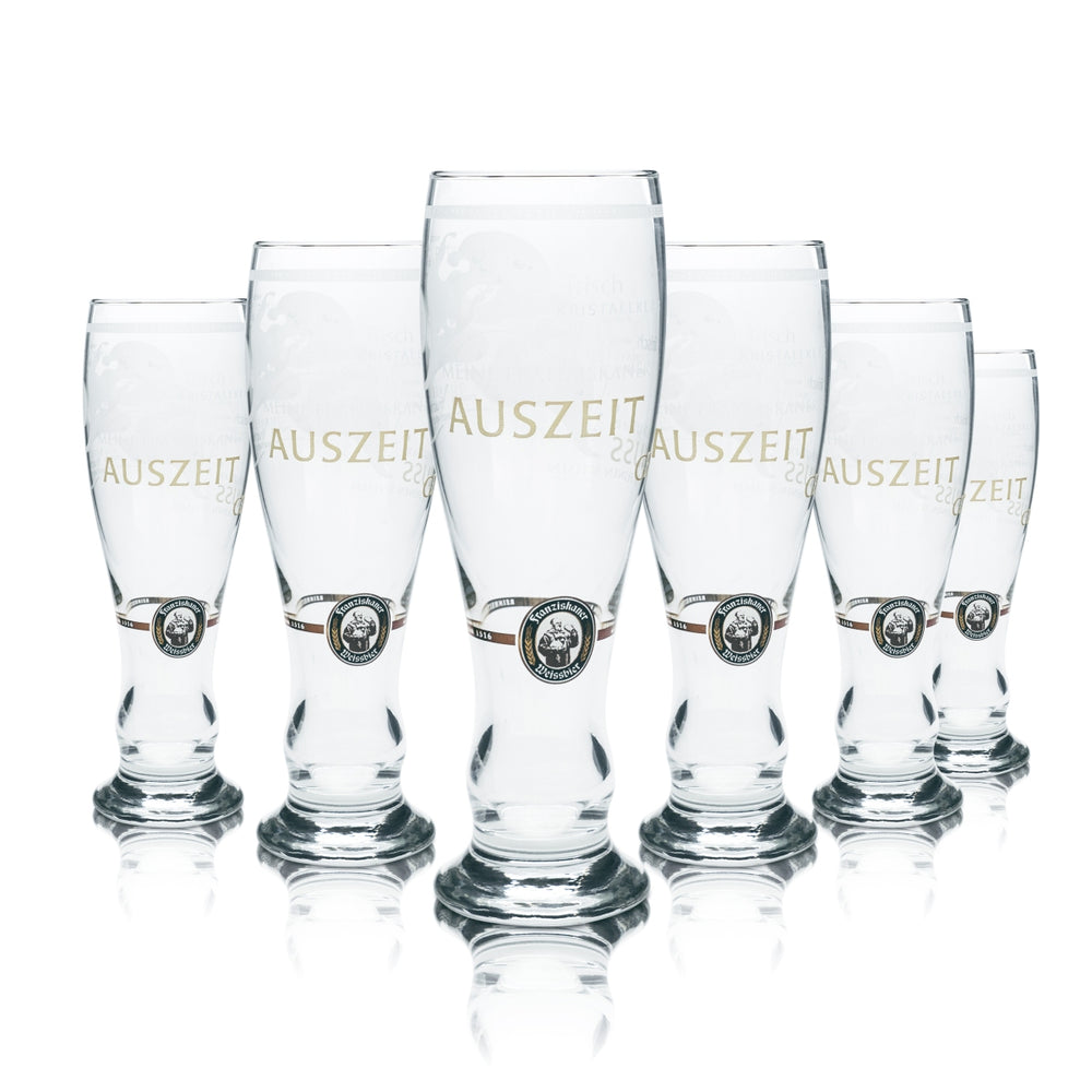 6 verres à bière blanche Franziskaner 0,5 l Verres à bière de blé Gastro Collectionneur Brasserie
