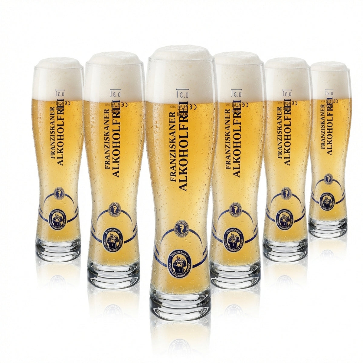 6 verres à bière blanche Franziskaner 0,3 l Verres à bière blanche sans alcool Brasserie de Munich